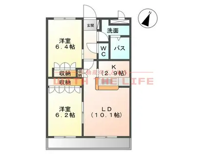 VIENTOII(2LDK/1階)の間取り写真