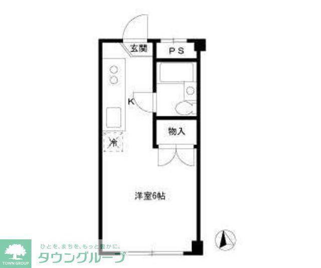 ハイツピア(ワンルーム/1階)の間取り写真