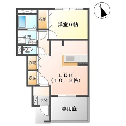 センチュリーカーサ 章(1LDK/1階)の間取り写真