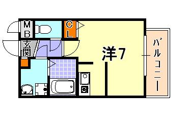 ラナップスクエア神戸県庁前(1K/5階)の間取り写真