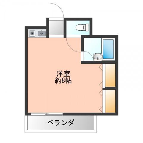 エクセシオール(1K/2階)の間取り写真