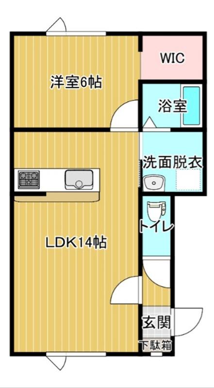 レジデンス綺羅I(1LDK/1階)の間取り写真