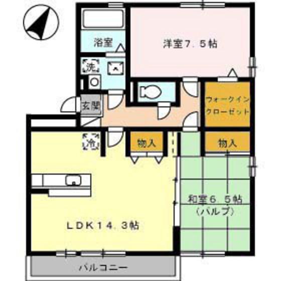 スプランドール(2LDK/2階)の間取り写真