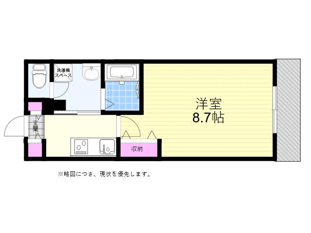 メゾンブランシュ(1K/3階)の間取り写真