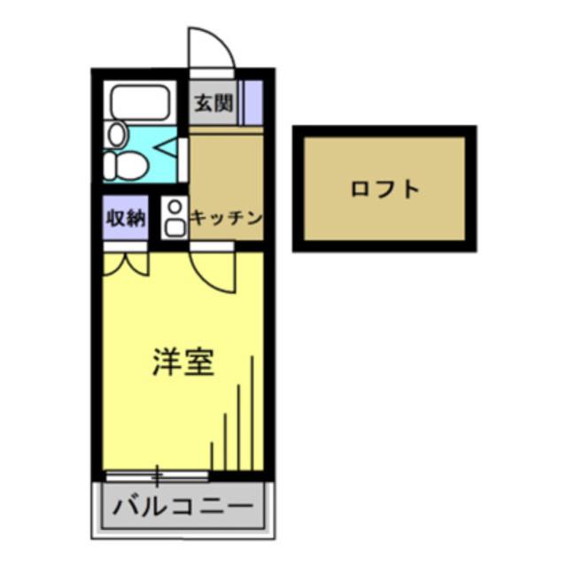 ベルメゾン清瀬(1K/2階)の間取り写真