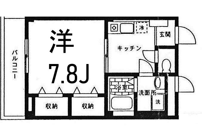 ステラ中央(1K/2階)の間取り写真