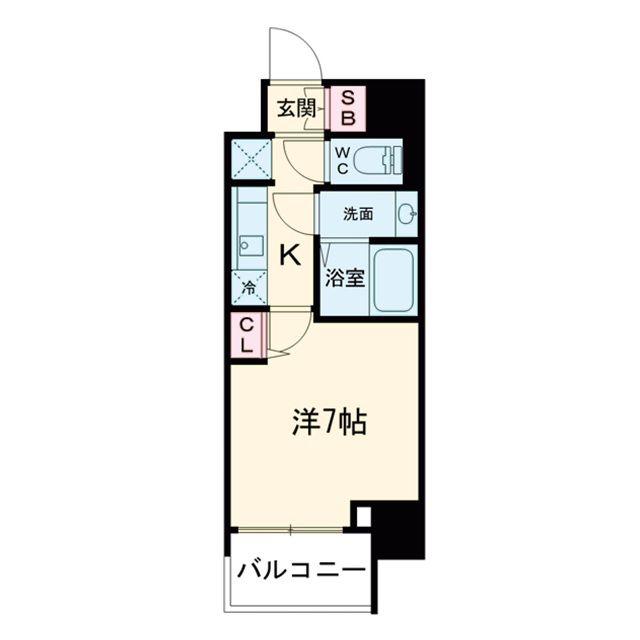 WORVE大阪本町(1K/4階)の間取り写真