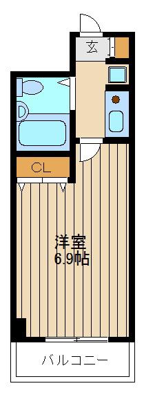 シュテルン和光(1K/2階)の間取り写真