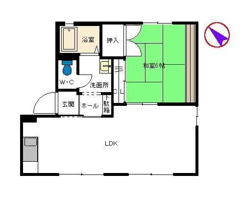 アネックスK(1LDK/1階)の間取り写真