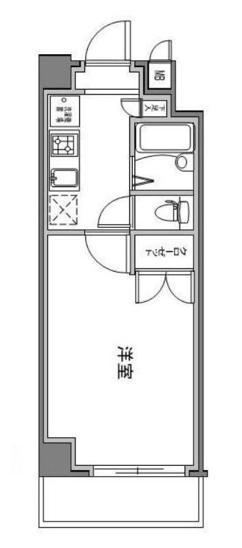スカイコート田園調布(1K/4階)の間取り写真