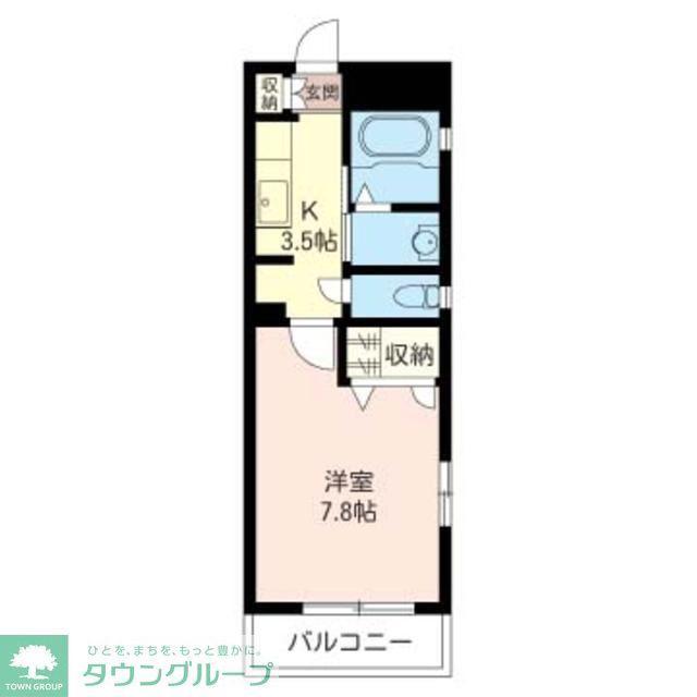 グランドソレーユ壱番館(1K/2階)の間取り写真