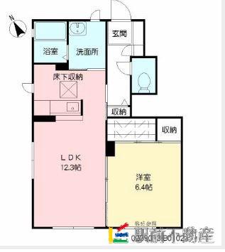 グランディール弐番館(1LDK/1階)の間取り写真