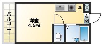 リリーフ明日香東住吉(1K/5階)の間取り写真