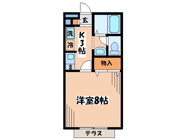 グレースレジデンス(1K/1階)の間取り写真