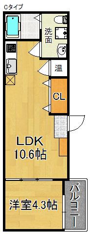FMAISONGARDEN(1LDK/1階)の間取り写真