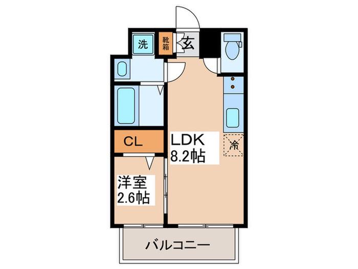 ハーモニーレジデンスパレスフロント(1LDK/5階)の間取り写真