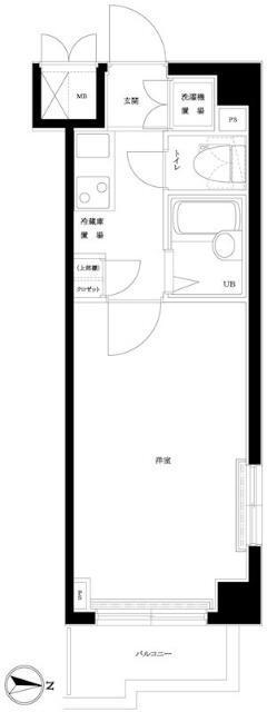 ルーブル新中野(1K/2階)の間取り写真