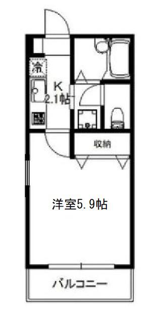THRUSH荻窪(1K/2階)の間取り写真