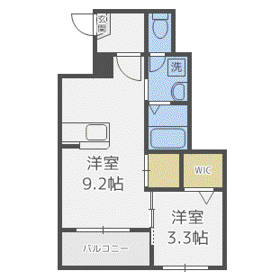 アヴァンセ山王(1LDK/5階)の間取り写真
