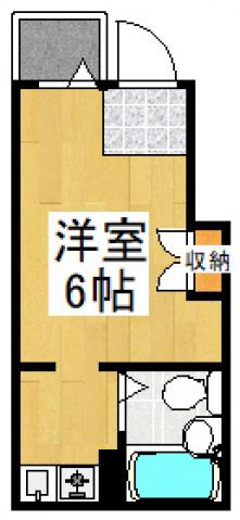 アルシオン(ワンルーム/1階)の間取り写真