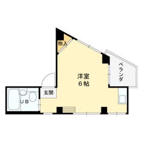メゾン御供田(ワンルーム/3階)の間取り写真