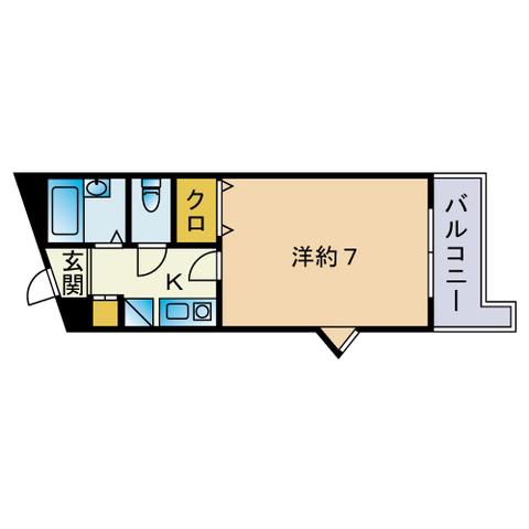 アドヴァンス91(1K/2階)の間取り写真