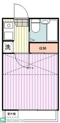 ドミールシーマ(1K/2階)の間取り写真