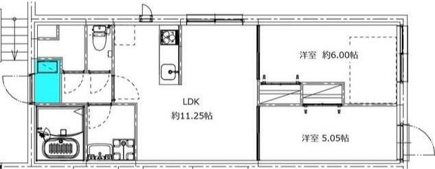 モンテパラッツォ大森山王(2LDK/1階)の間取り写真