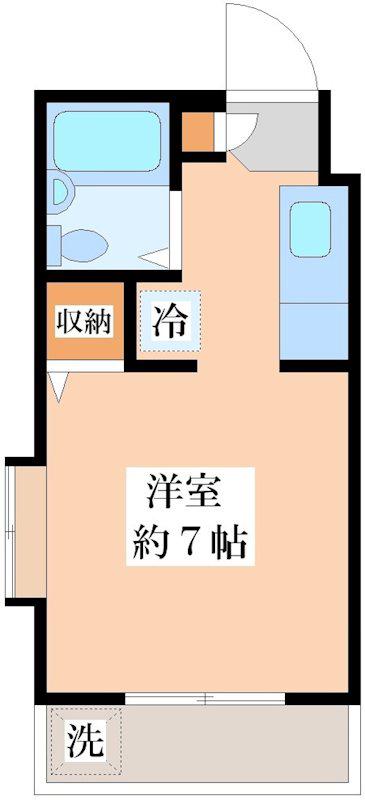 レジデンス吉岡(ワンルーム/2階)の間取り写真