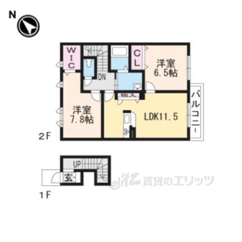 シャーメゾン MIZUKI(2LDK/2階)の間取り写真
