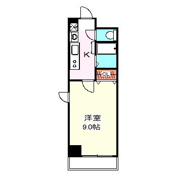 シャトレ恵比寿(1K/7階)の間取り写真