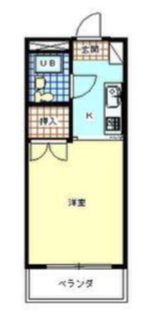 ラフィーネ昭島(1K/2階)の間取り写真