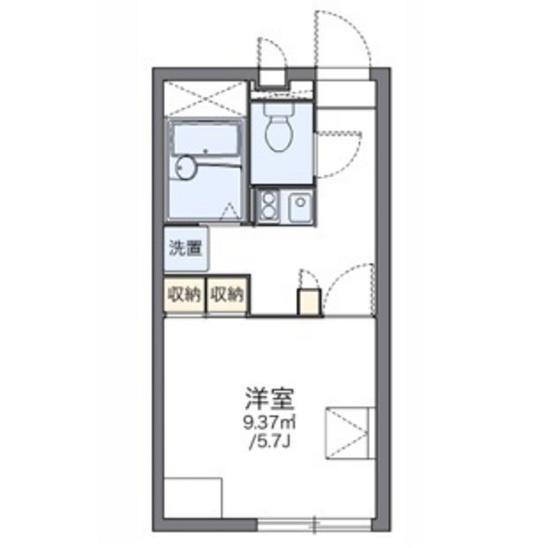 レオパレスパル北方I(1K/2階)の間取り写真