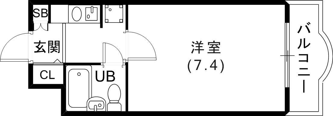 メゾン王子(1K/3階)の間取り写真