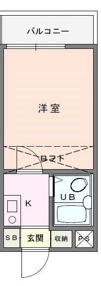 シティパレス鴻巣9(ワンルーム/2階)の間取り写真