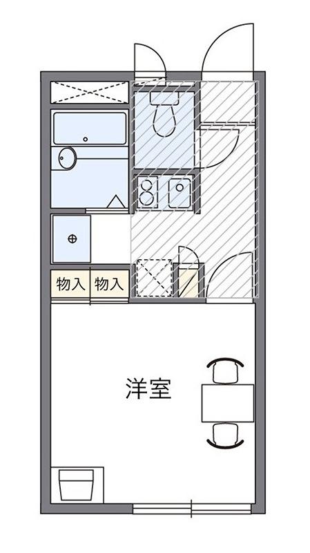 GREEN VIEW(1K/2階)の間取り写真