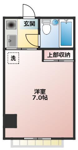 宝コーポII(1K/1階)の間取り写真