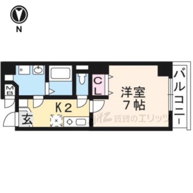 TUKASAレジデンス(1K/3階)の間取り写真