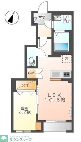 LEO GLANZ I(1LDK/1階)の間取り写真