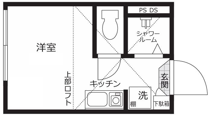 LUXST(ワンルーム/2階)の間取り写真