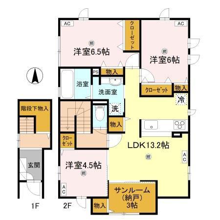 ラルーチェ(3SLDK/2階)の間取り写真
