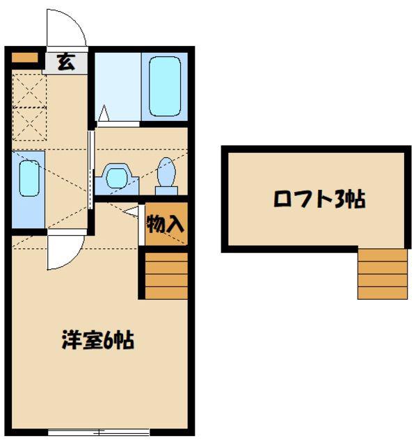 K・Rシティガーデン(1K/2階)の間取り写真