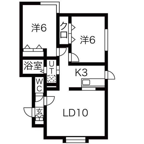 MEW HEIM(2LDK/2階)の間取り写真
