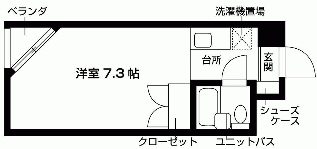 キャニオンテラスIII(1K/4階)の間取り写真