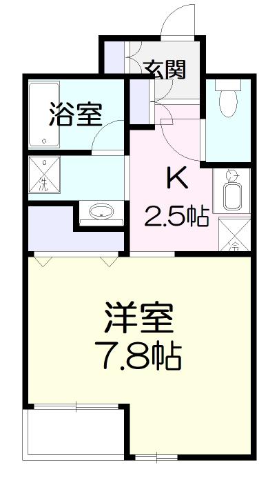 フィオーレ(1K/3階)の間取り写真