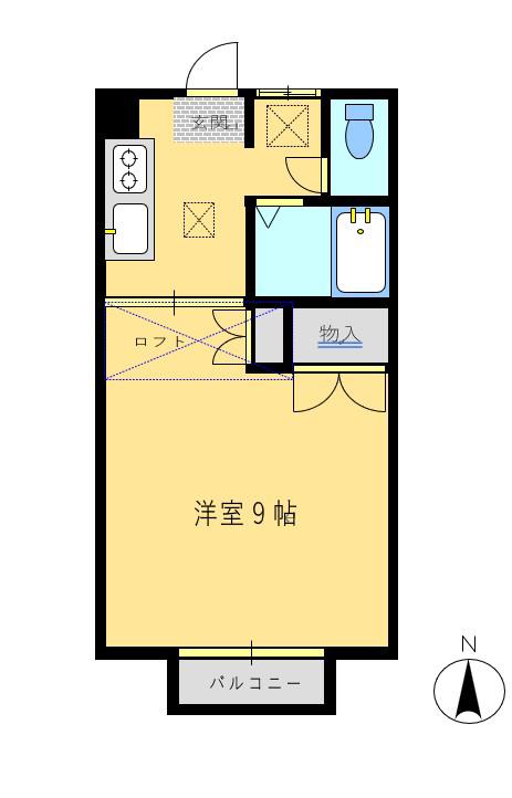 グランド吉岡(1K/1階)の間取り写真