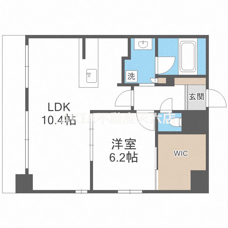 アークアベニュー梅田北(1LDK/5階)の間取り写真
