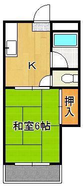 シャトレ黒崎(1K/1階)の間取り写真