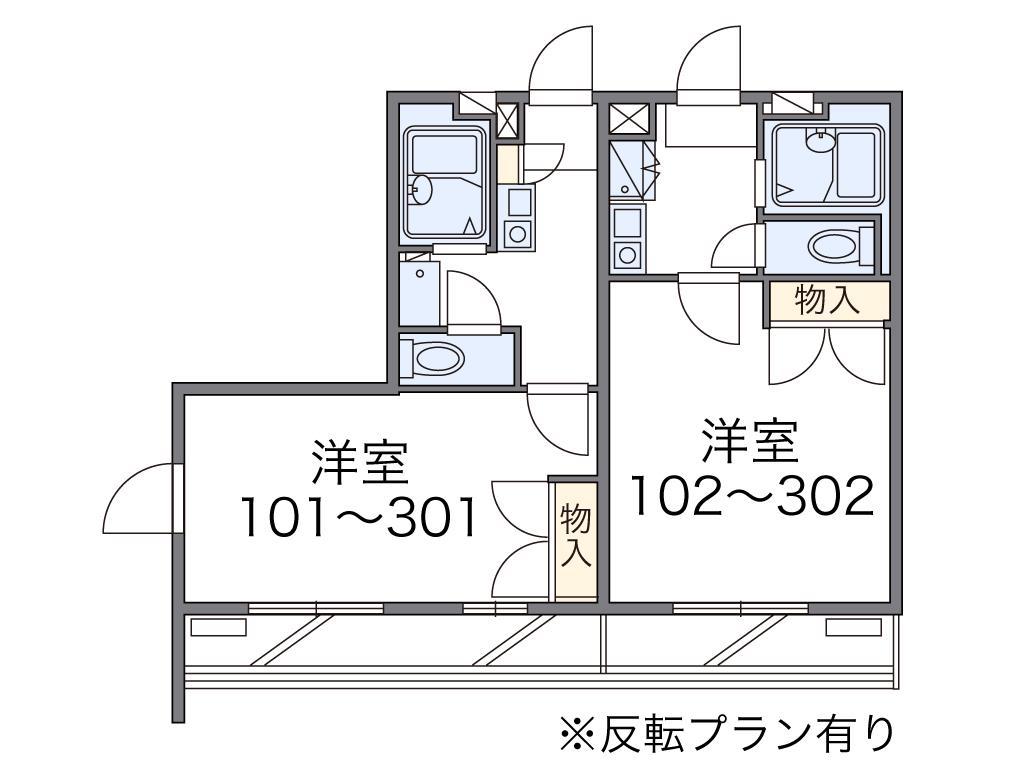 レオパレスIRIS(1K/3階)の間取り写真