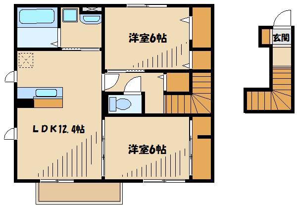 レジナ・KI(2LDK/2階)の間取り写真